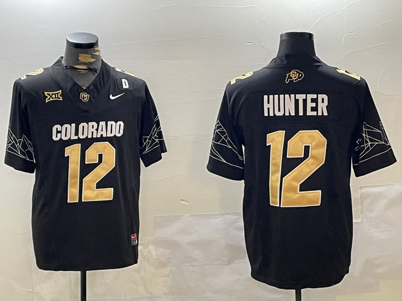Men's Colorado Buffaloes Buffs Hunter #12 Black Jersey